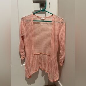 Candie's Pastel Pink Lightweight Cardigan Shrug